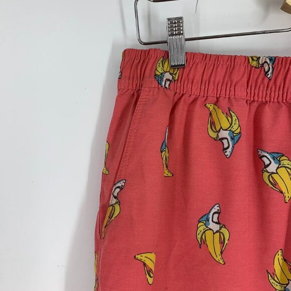 Public Access Men's Shark Banana Drawstring Elastic Waist Swim Trunks Size L - Picture 3 of 12